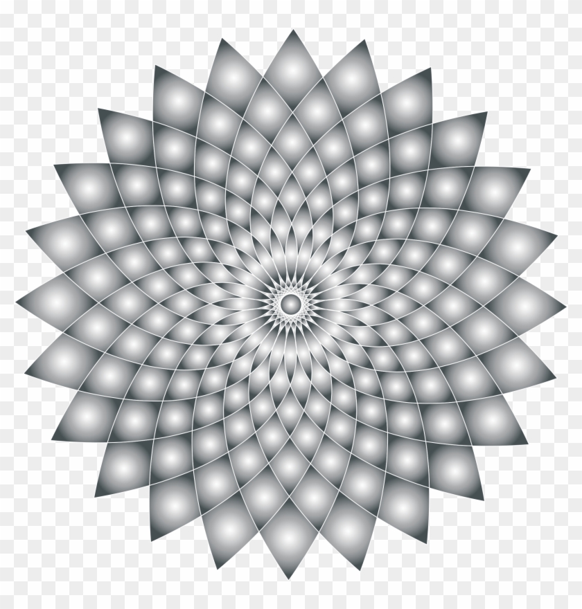 Prismatic Abstract Flower Line Art Ii - Drawing Of Something Soft Clipart #1063532