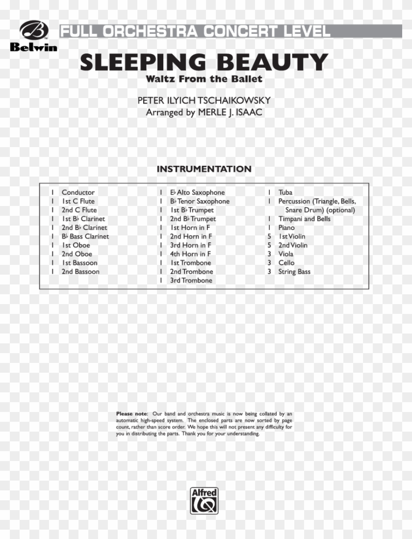 Sleeping Beauty Waltz Thumbnail - Sleigh Ride Leroy Anderson Listening Map Clipart