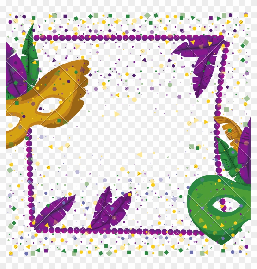 Mardi Gras Poster With - Mardigras Poster Clipart #1064198
