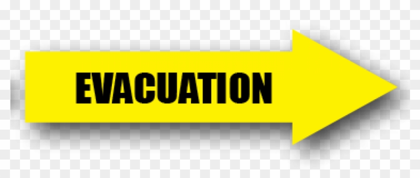 Floor Marking Yellow Directional Arrows For Evacuation - Evacuation Arrow Signs Clipart #1064340