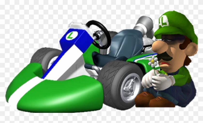801 X 444 3 - Luigi In Mario Kart Clipart