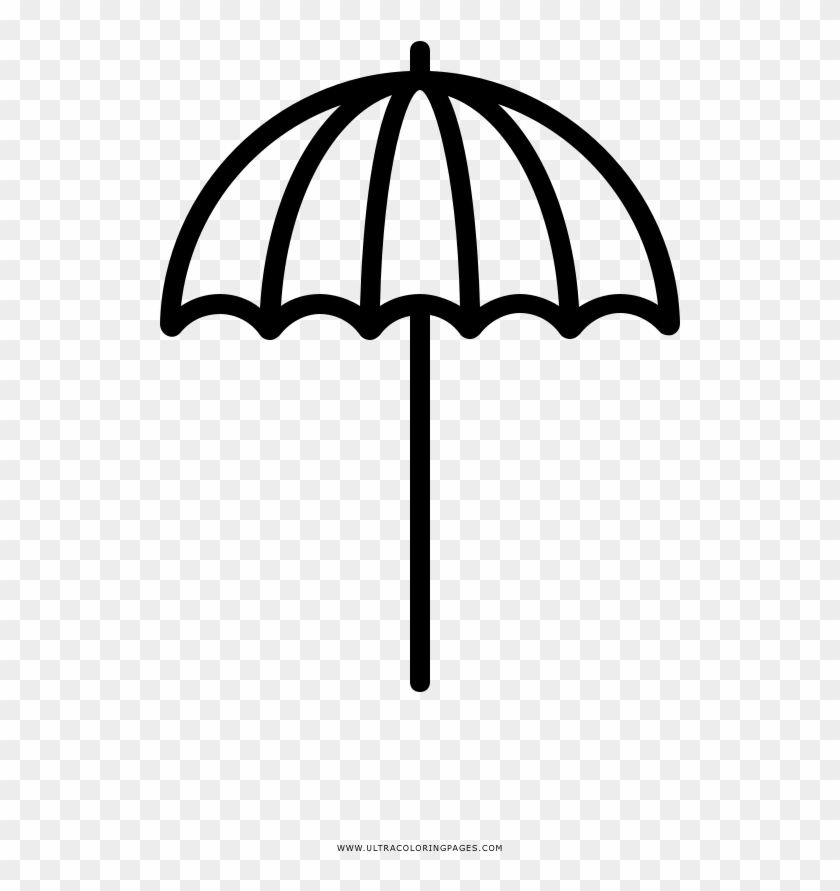 Beach Umbrella Coloring Page - Life Insurance Icon Png Clipart #1064692