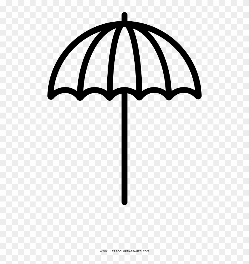 Beach Umbrella Coloring Page - Life Insurance Icon Png Clipart