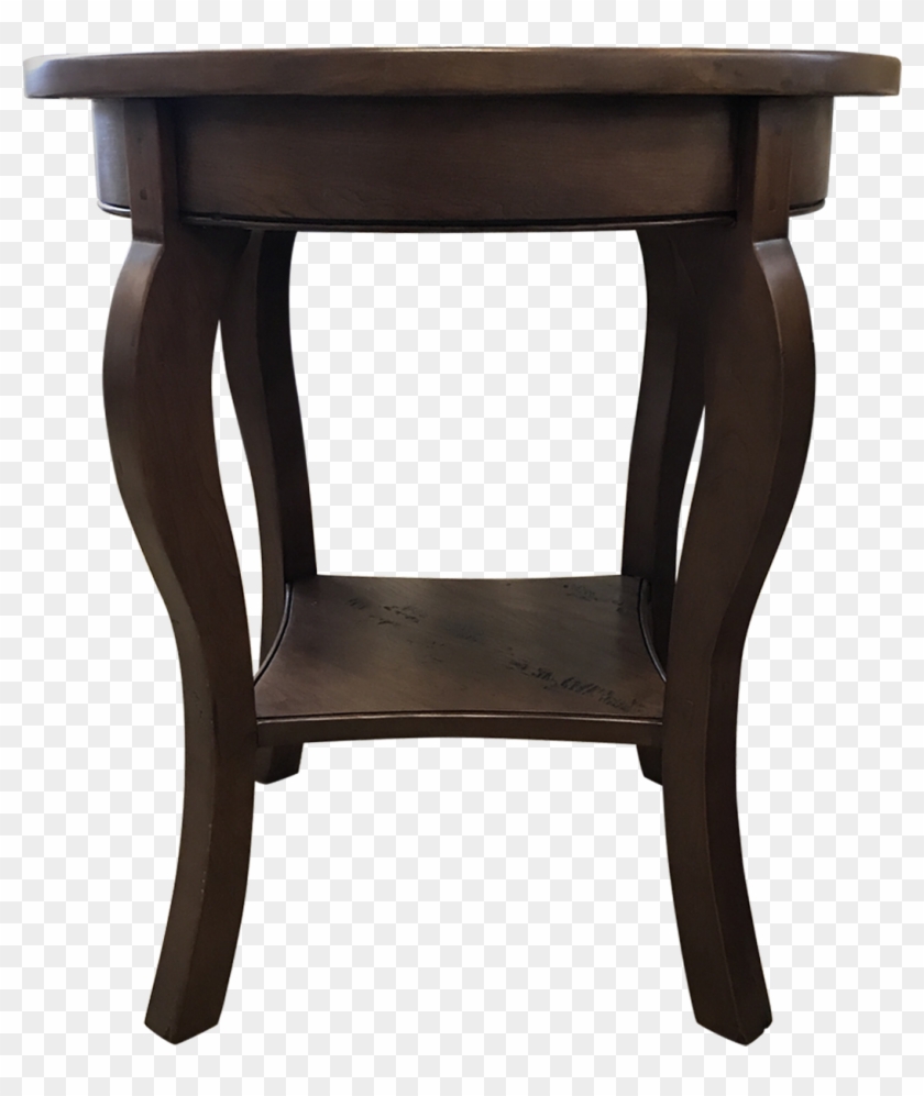 Mackenzie Dow Round Lamp Table With Shelf And French - Lamp On Table Png Clipart #1064985