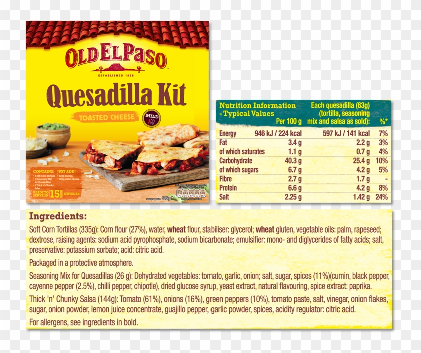 Make Perfect Quesadillas The Easy Way With This Quesadilla - Quesadillas Old El Paso Clipart #1065693