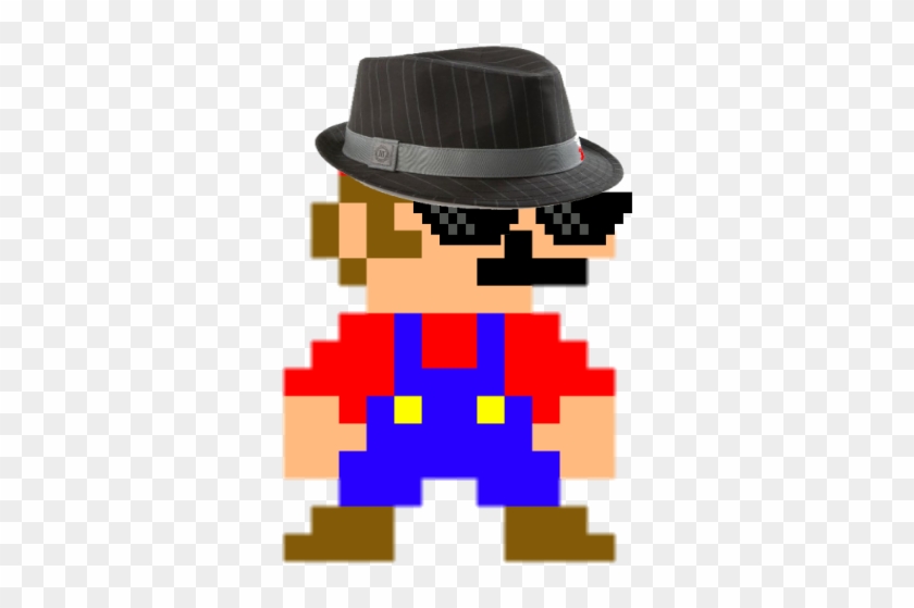 Mlg Hat Png - 8 Bit Mario Drawing Clipart