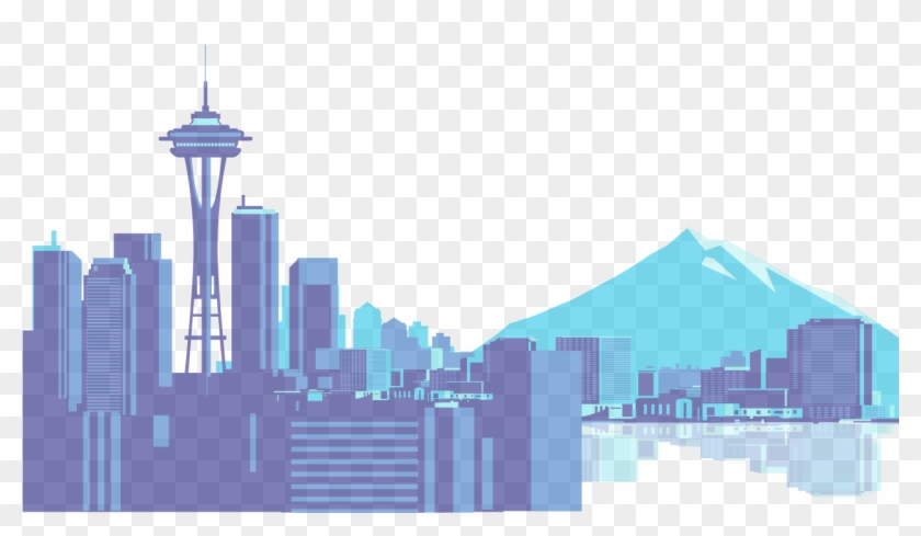 Seattle Skyline Icon - Space Needle Seattle Clip - Png Download