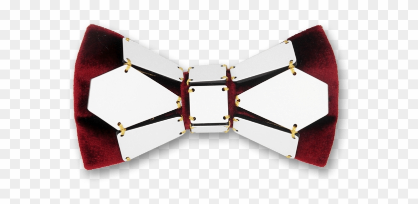 Geometry Bee Type In Red White Gold Line Bow Tie - Buckle Clipart