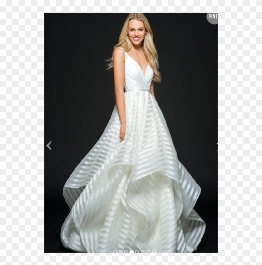 hayley paige striped wedding gown