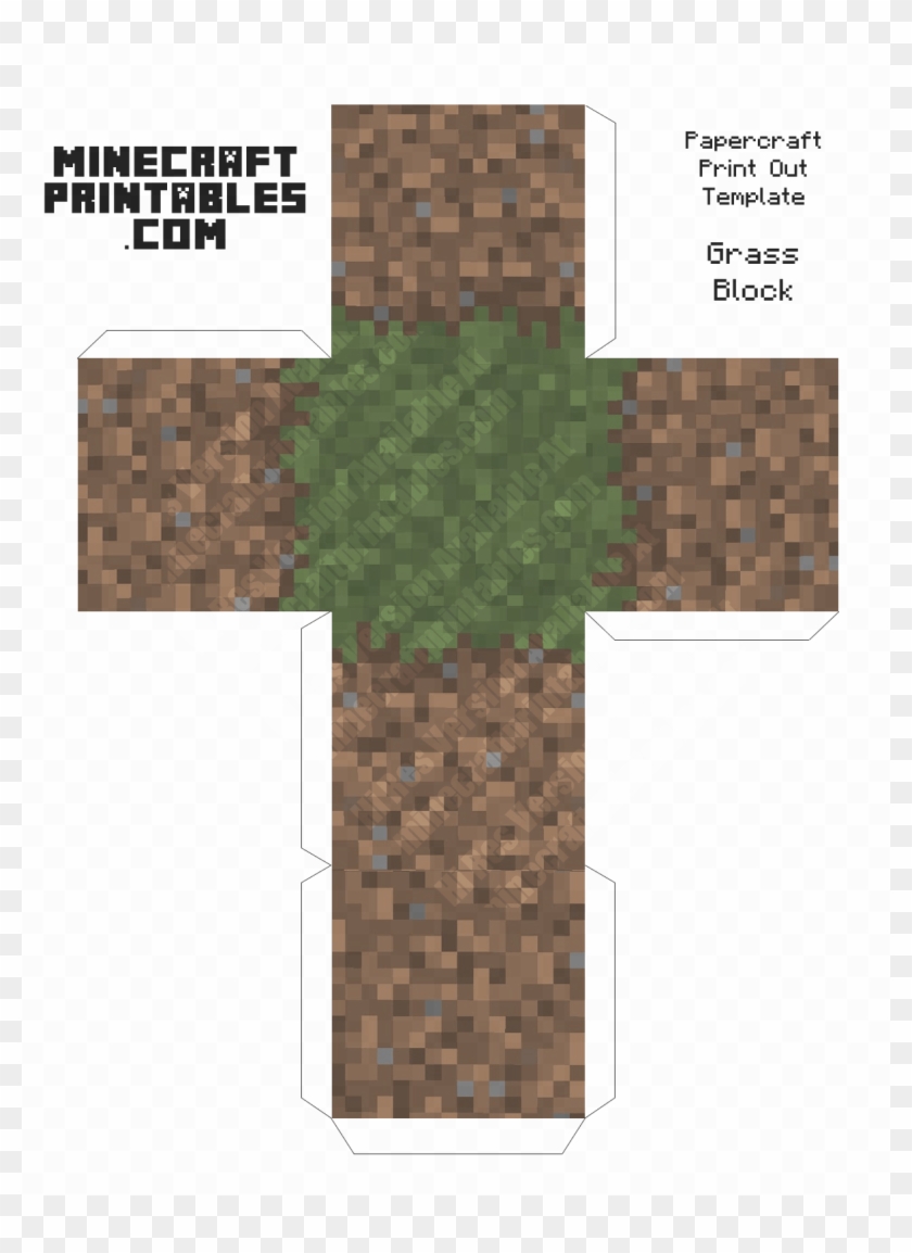 Papercraft Minecraft Dirt Block Clipart