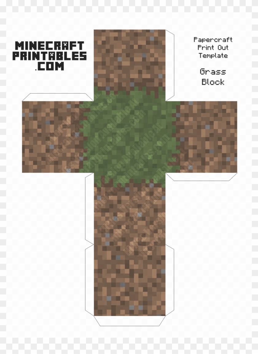 Papercraft Minecraft Dirt Block Clipart #1066658