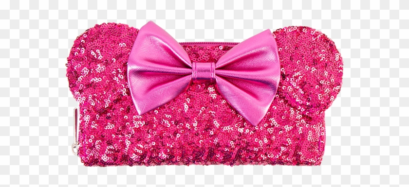 Minnie Ears & Bow Sequin Pink Loungefly Wallet - Headpiece Clipart #1066950