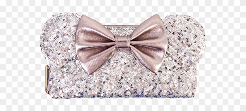 Minnie Ears & Bow Sequin Silver Loungefly Wallet - Formal Wear Clipart #1066999