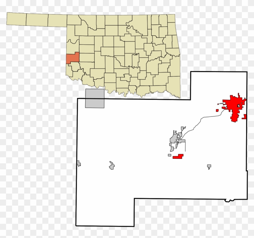 Oklahoma County Map Clipart