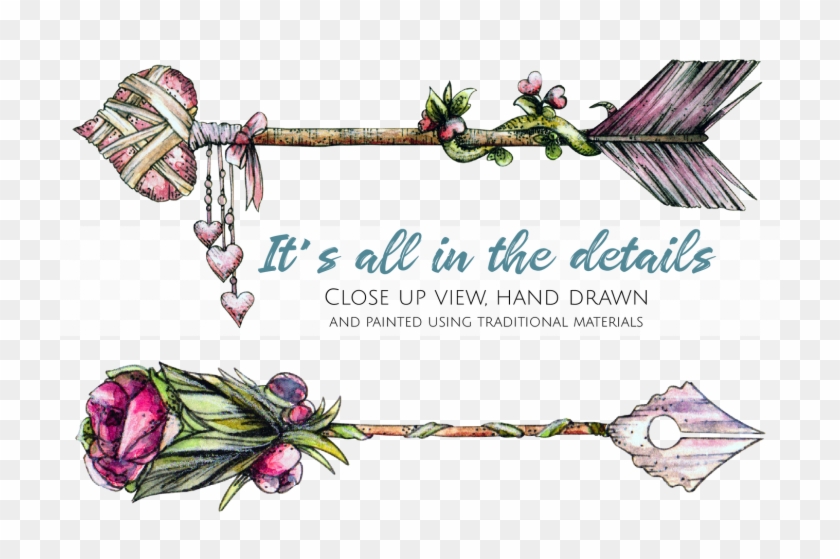 Arrows Hand Drawn - Boho Clipart - Png Download