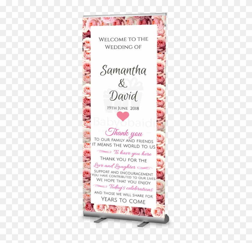 Babyobaidi Wedding Welcome Rose Love Weddingwelcomebanner - Welcome Banner From Family Clipart