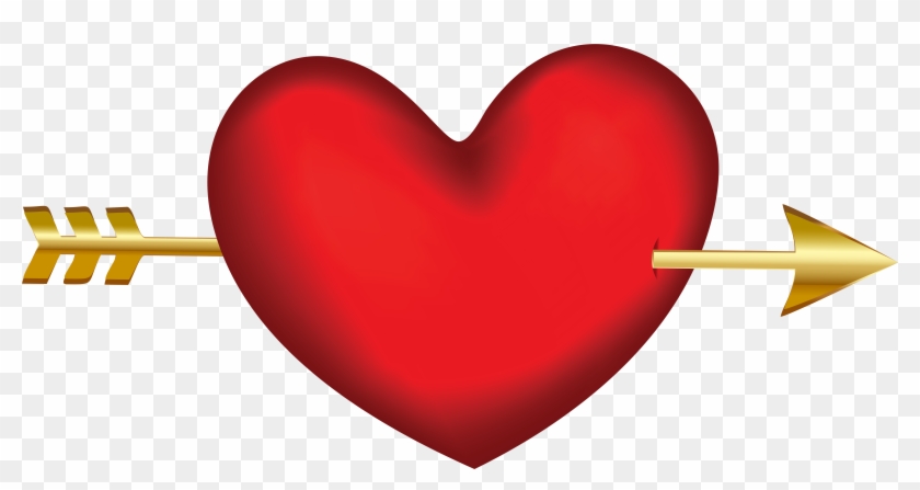 Heart With Arrow Transparent Clip Art Image - Portable Network Graphics - Png Download #1067385