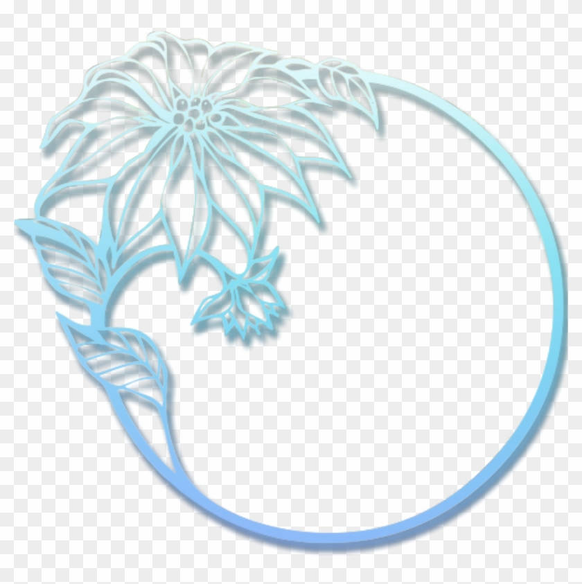 Flower Circle, Picsart, Frames, Frame, Picture Frames - Circle Clipart #1067447