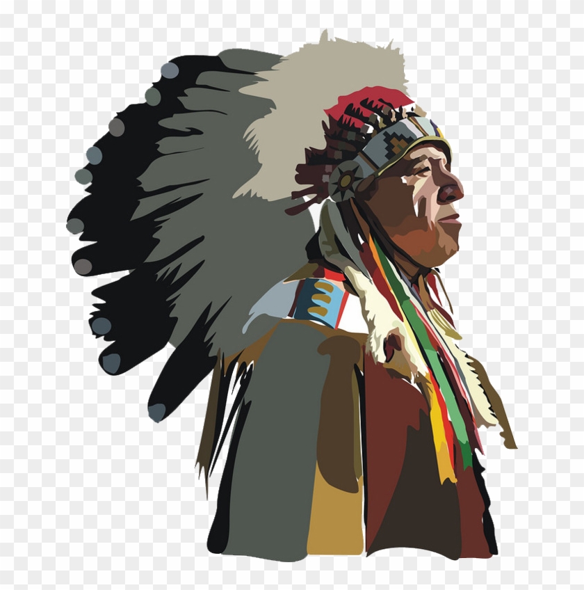 American Indians - Native American Chief Png Clipart #1067481