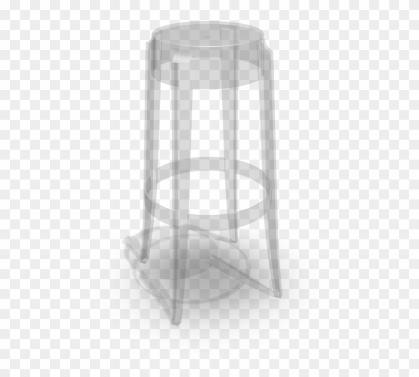 Charles Ghost Bar Stool By Kartell - Bar Stool Clipart #1067531