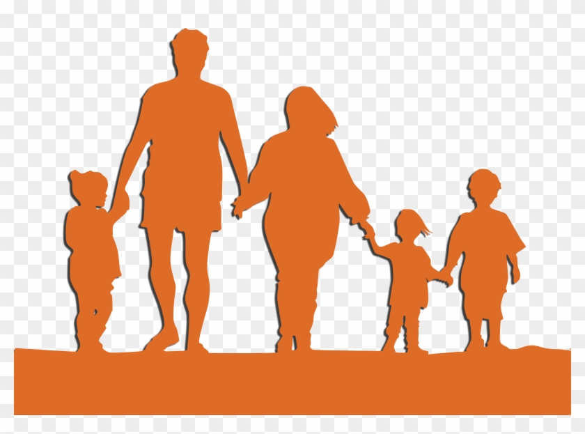 Parents Pictures - Family Holding Hands Silhouette Clipart #1068539