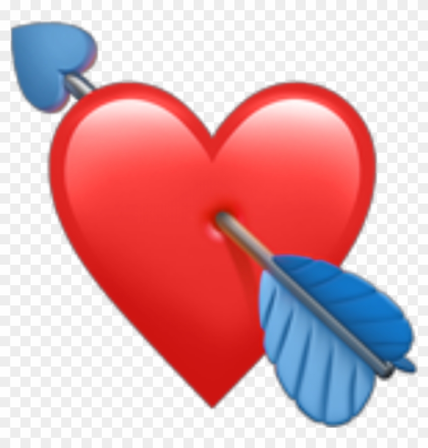 Red Emoji Heart Redheart Cupidon Redemoji Arrow Heartan Clipart #1068617