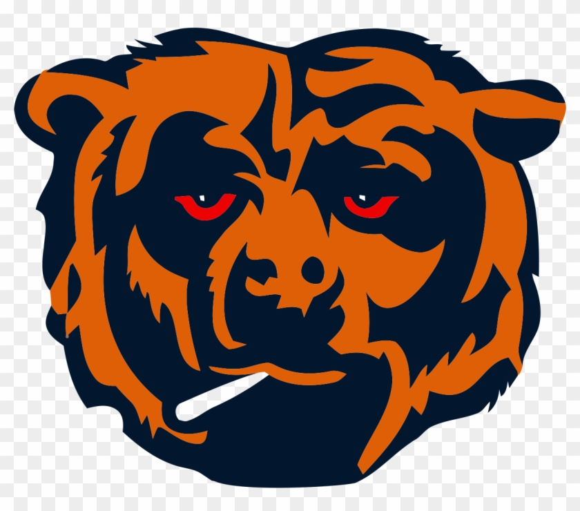 Chicago Bears Smoking Weed Logo Iron On Transfers - Mater Lakes Academy Bears Clipart #1068972