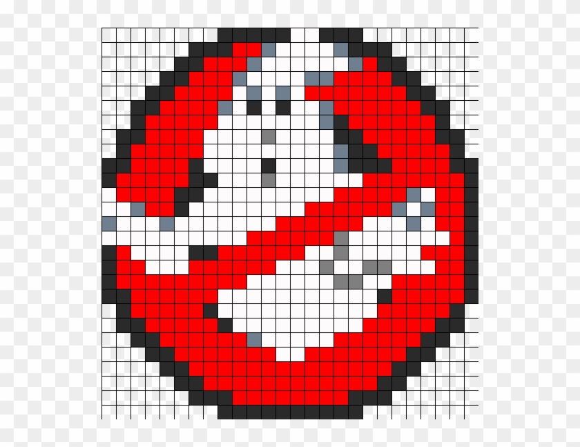 Ghostbusters Perler Bead Pattern - Minecraft Pixel Art Ghostbusters Clipart