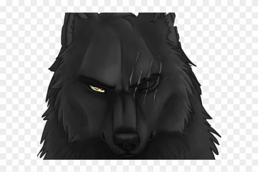 Drawn Black Cat Black Wolf - Black Wolf Clipart