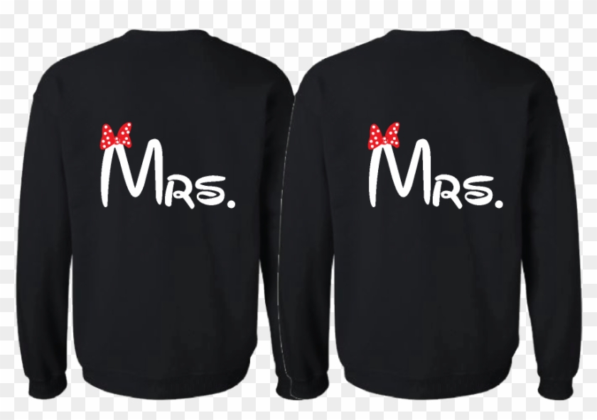 Lgbt Lesbian Couple Shirts For Mrs Minnie Bow - Cute Lesbian Couple Sweatshirts Clipart #1069692