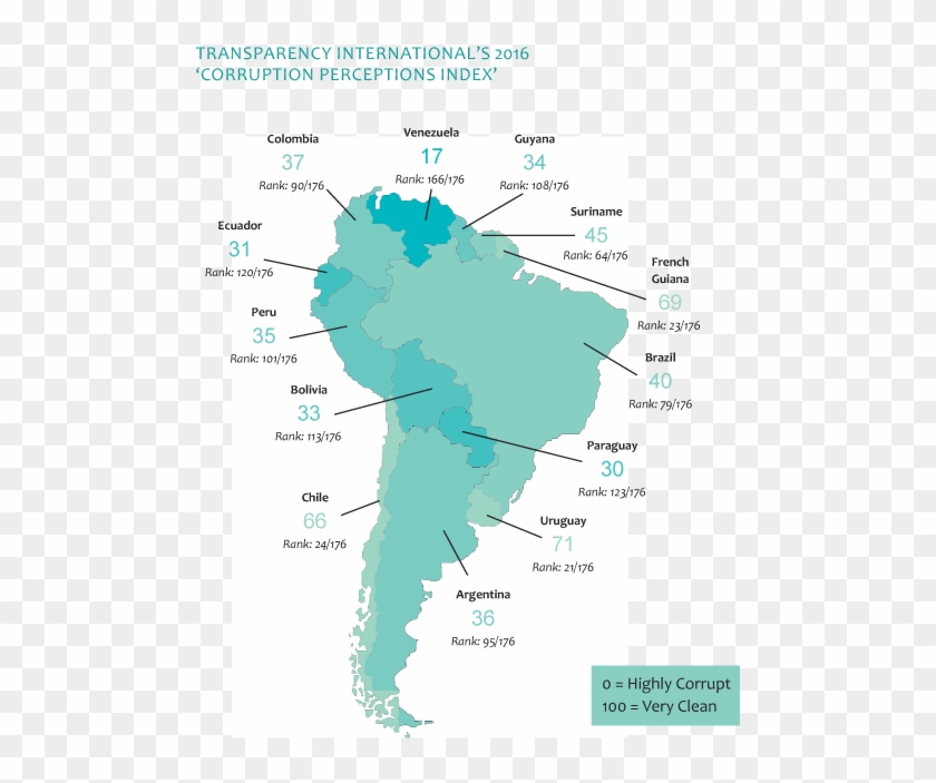 Corruption Perceptions Index South America - Atlas Clipart #1069978