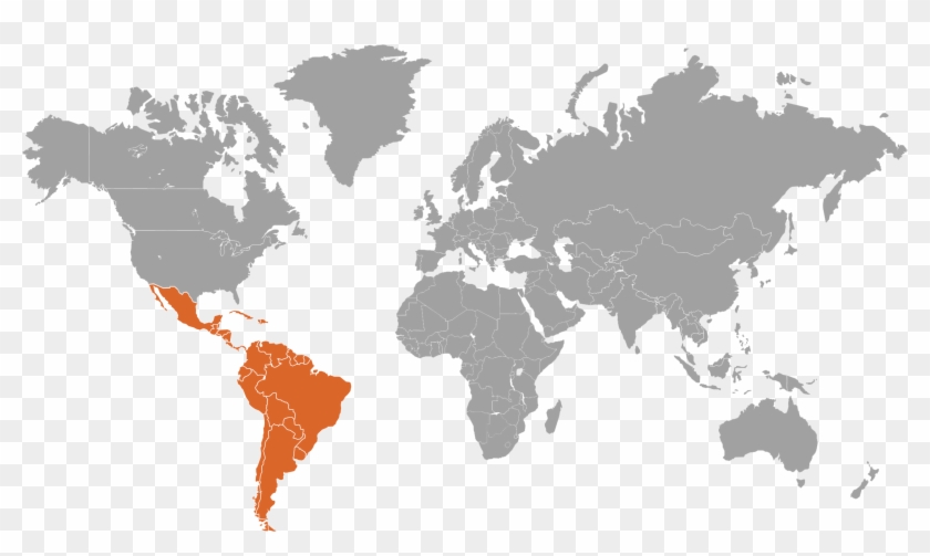 World Map Outline Black Clipart #1070114