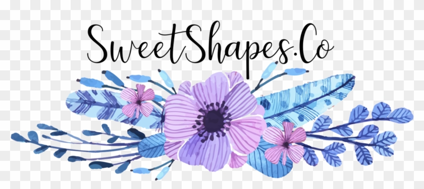 Watercolor Purple Flowers Clipart #1070122