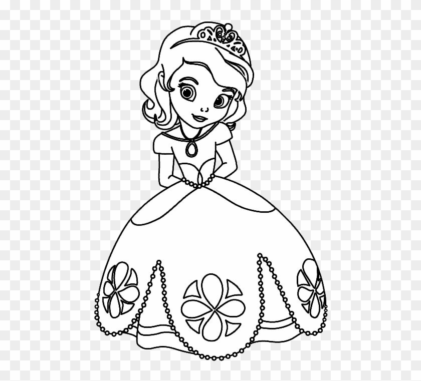 Increíble Para Colorear Princesa Sofia Molde - Dibujos De La Princesa Sofia  Faciles Clipart (#1070676) - PikPng