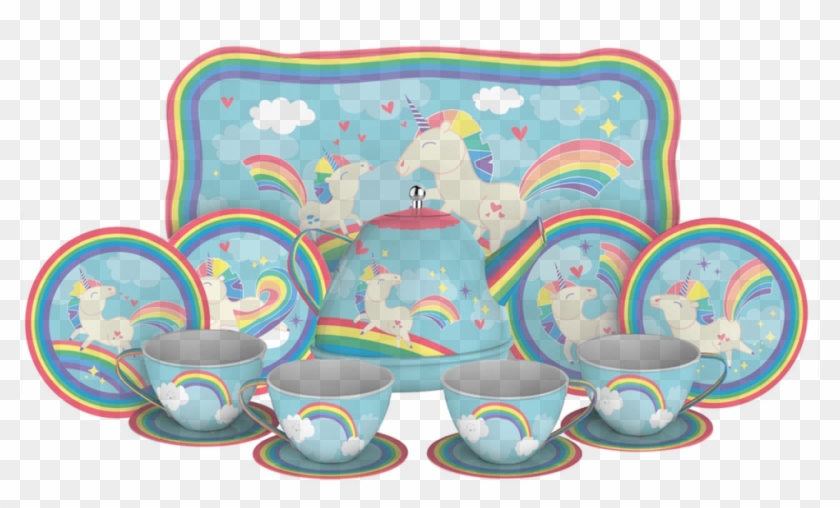 Unicorn Tin Tea Set Clipart #1070742