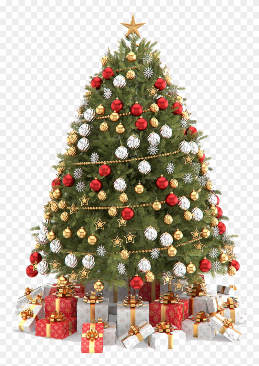 Christmas Tree - Transparent Background Christmas Tree Png Clipart #1071114