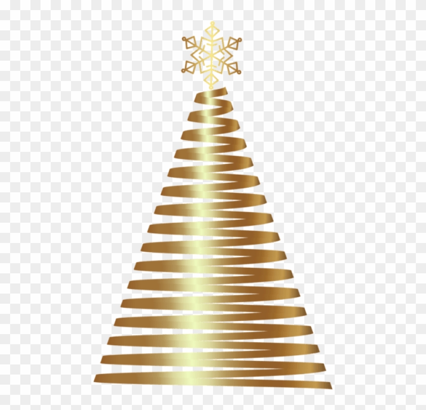Free Png Gold Deco Christmas Tree Png - Gold Christmas Tree Clip Art Png Transparent Png #1071151