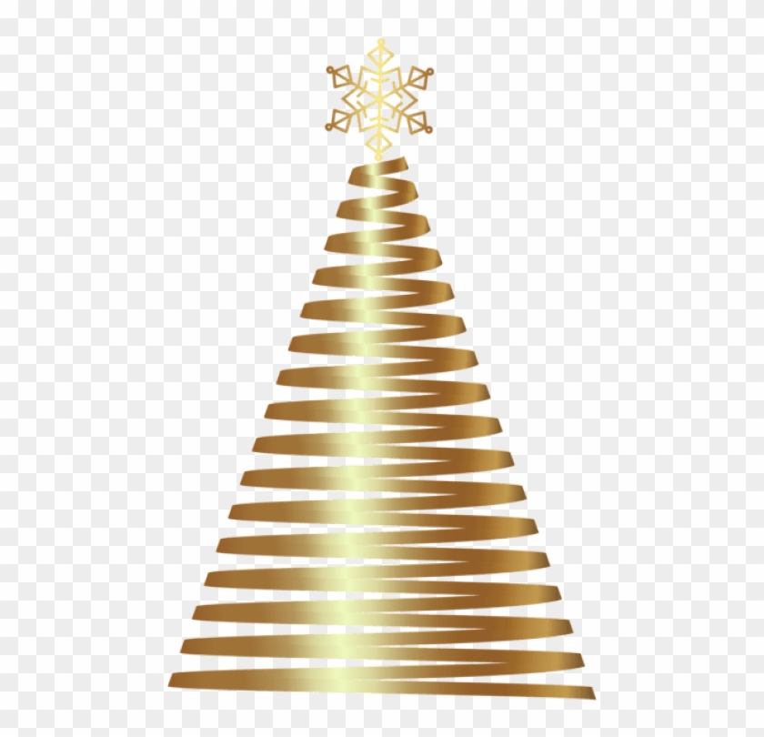 Free Png Gold Deco Christmas Tree Png - Gold Christmas Tree Clip Art Png Transparent Png