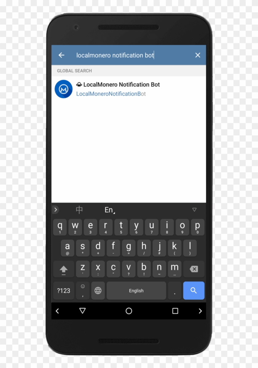 Phone With Telegram App Search For Localmonero Notifiaction - Ridmik Keyboard Clipart