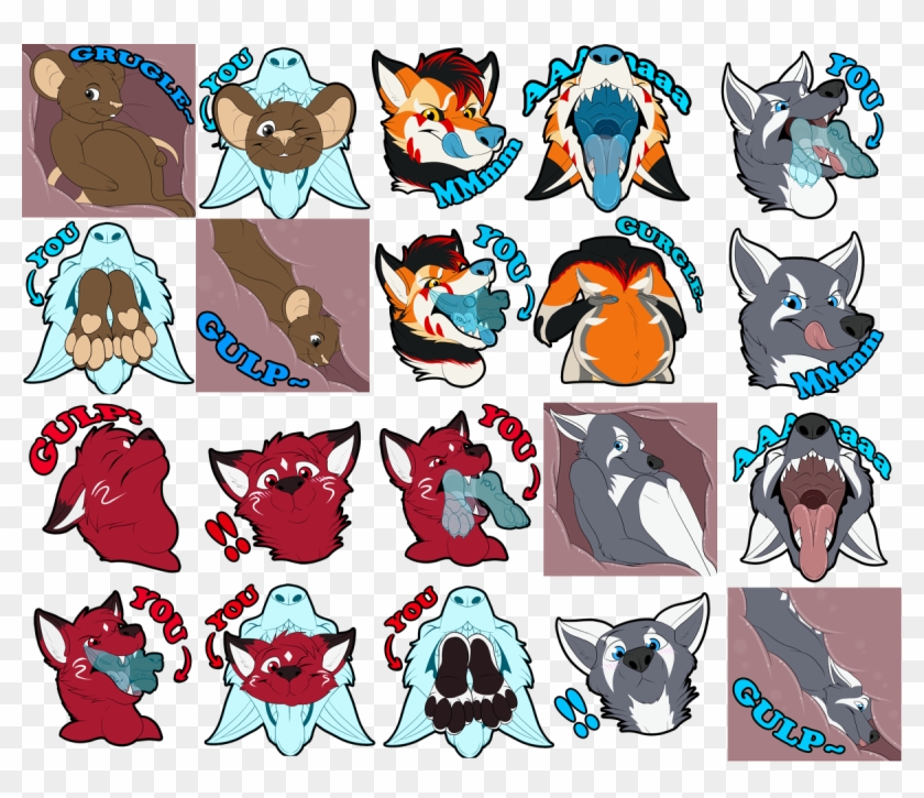 Telegram Sticker Batch - Vore Telegram Stickers Clipart