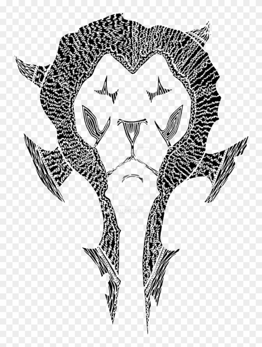 Drawn Compass Trippy - World Of Warcraft Alliance Sketch Clipart #1072892