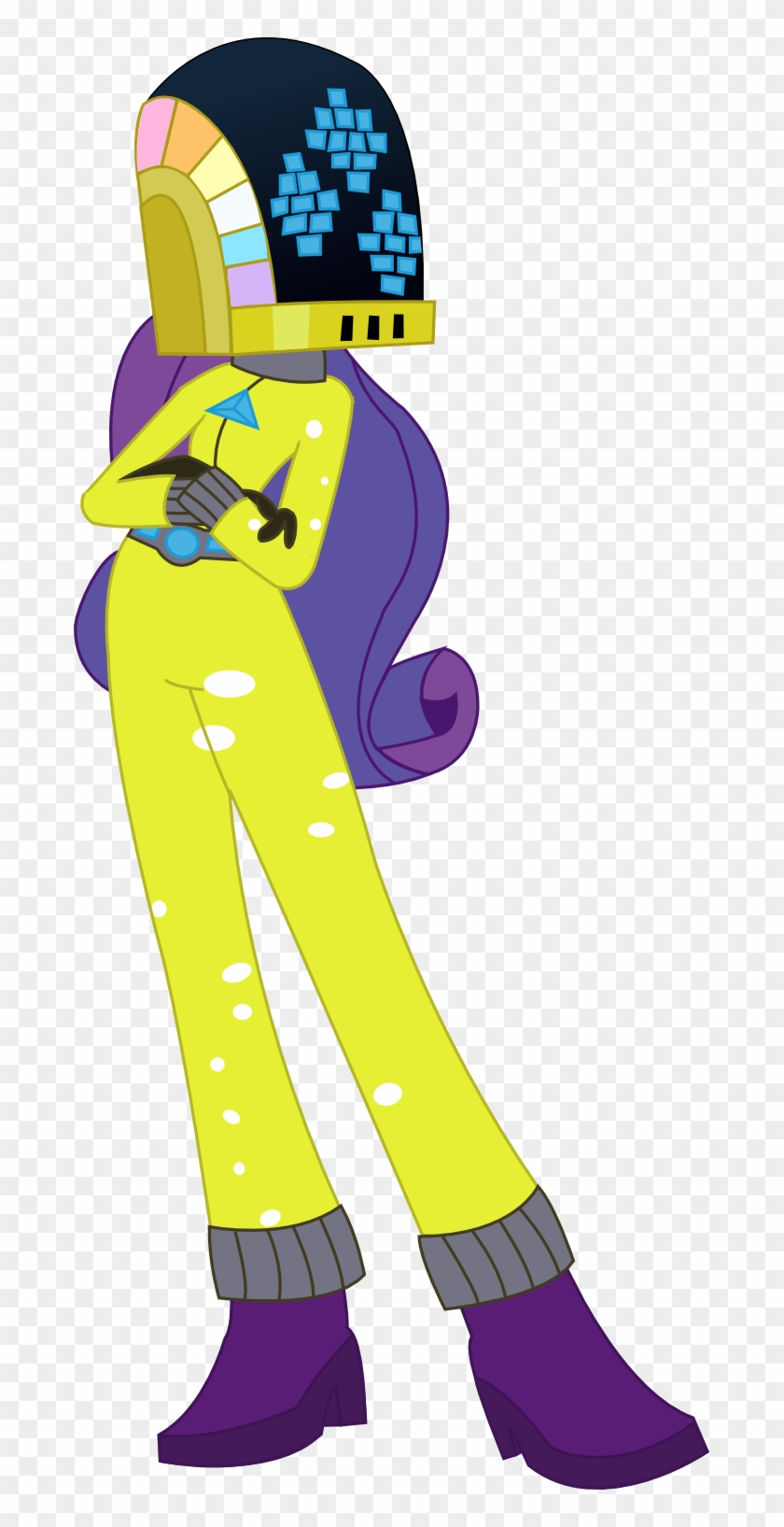 Sketchmcreations, Clothes, Costume, Crossed Arms, Daft - Rainbow Rocks Rarity Costume Clipart #1073106
