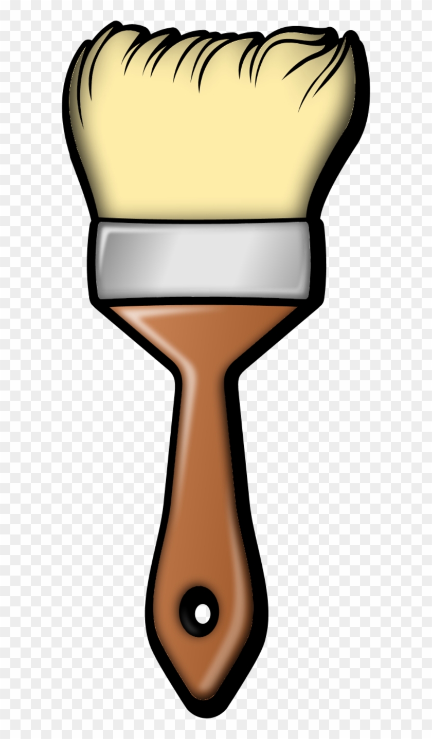Cartoon - Large Paint Brush Clip Art - Png Download