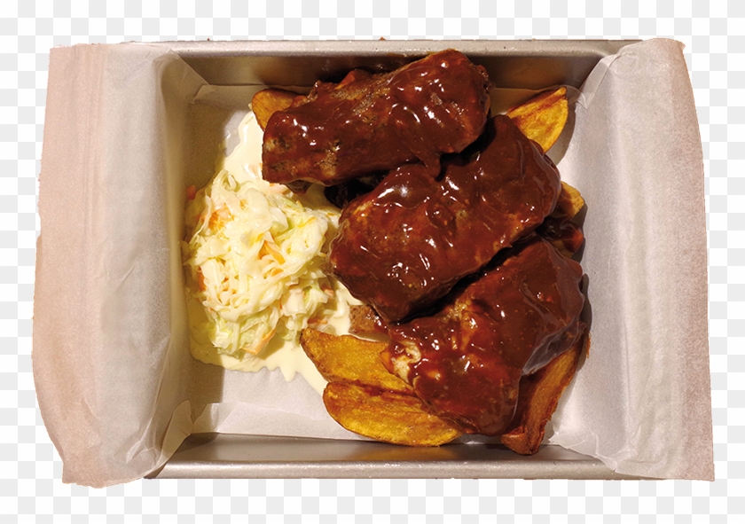 Bbq Spare Ribs With Steak Potatoe And Mixed Salad And - Mechado Clipart
