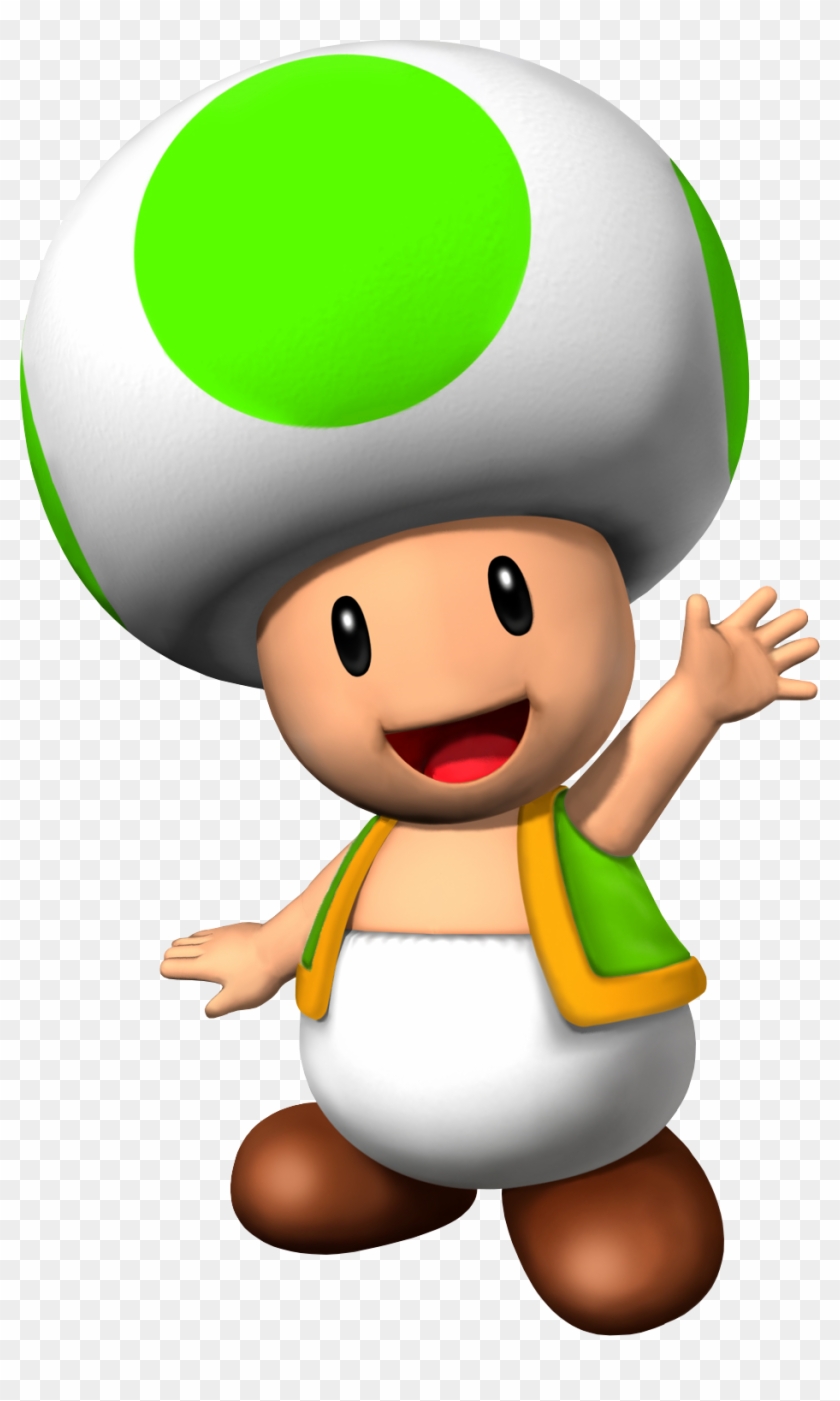 Toad From Super Mario Bros - Green Toad Mario Clipart #1074646