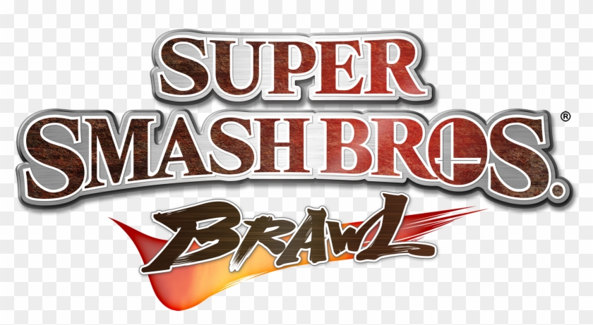 Super Smash Bros - Super Smash Bros Brawl Title Clipart #1074848