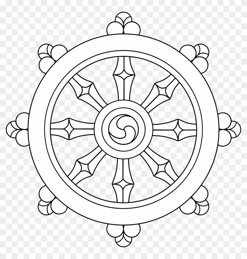 Full Size Of Easy To Draw Patterns Zentangle Paisley - Dharma Wheel Clipart