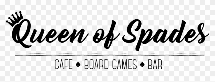 Queen Of Spades, Board Game Cafe, Coffee - Calligraphy Clipart