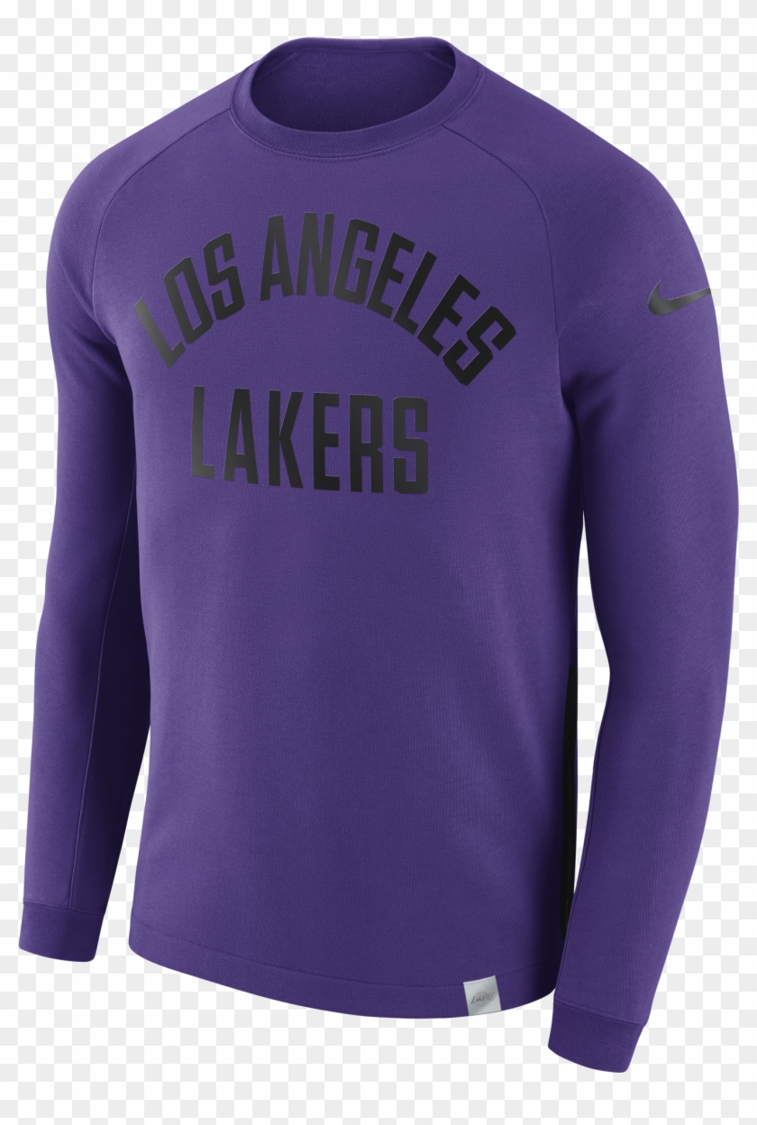 Nike Nba Los Angeles Lakers Crew - Long-sleeved T-shirt Clipart #1075521