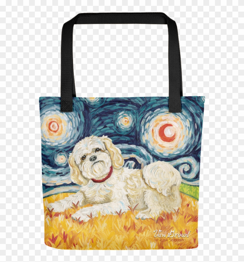 Shih Tzu Starry Night Tote Clipart